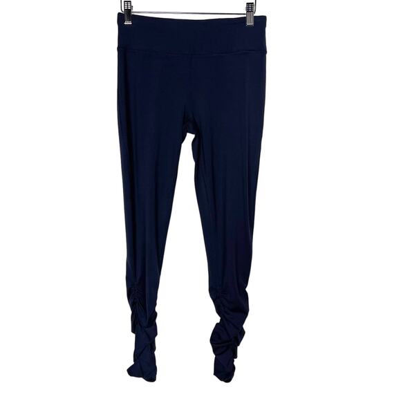 Sweaty Betty Small S Navy Blue All Day Ruched Hem 7/8 Length Leggings Workout - Picture 1 of 11